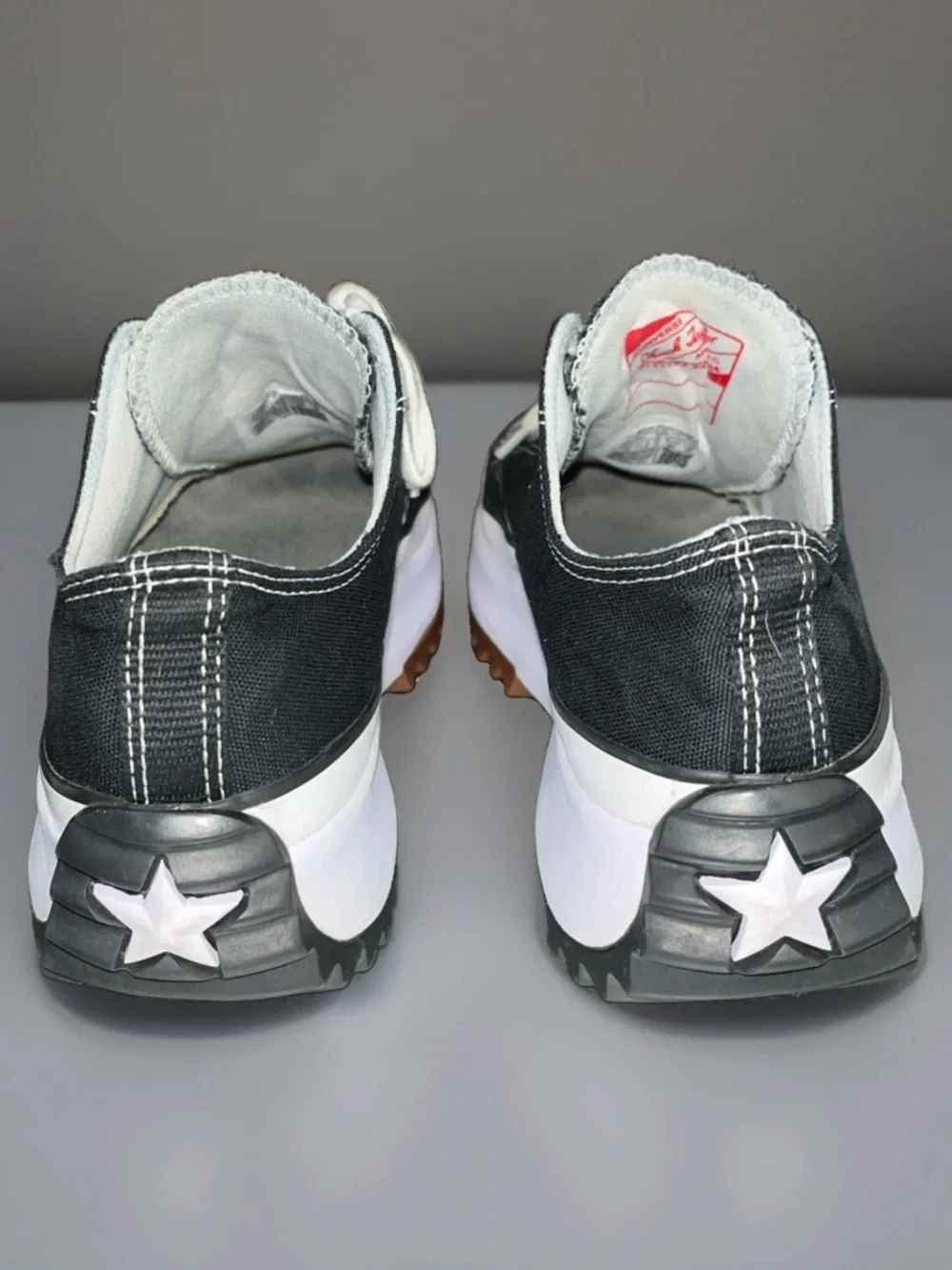 Converse Run Star Hike Ox Sneaker 168816C- Black White Gum - Women 11.5 Mens 10